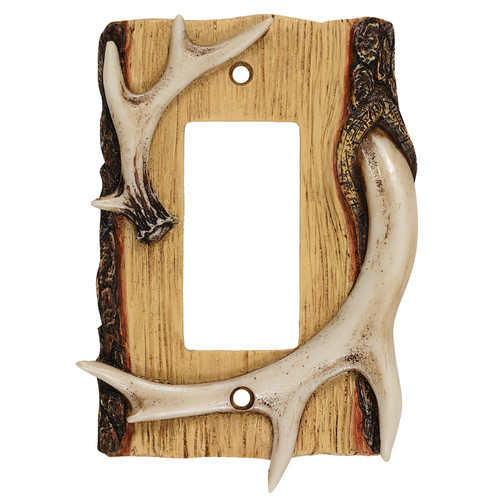Antler & Wood Rocker Plate