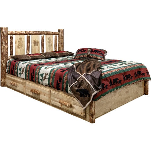 Cascade Platform Storage Beds - Pine Tree