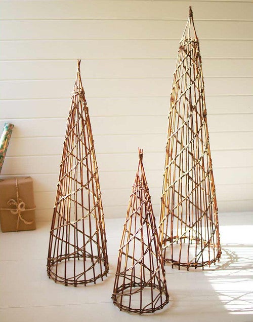 Nesting Twig Christmas Trees - Set of 3
