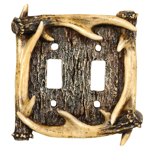 Antler Double Switch Plate