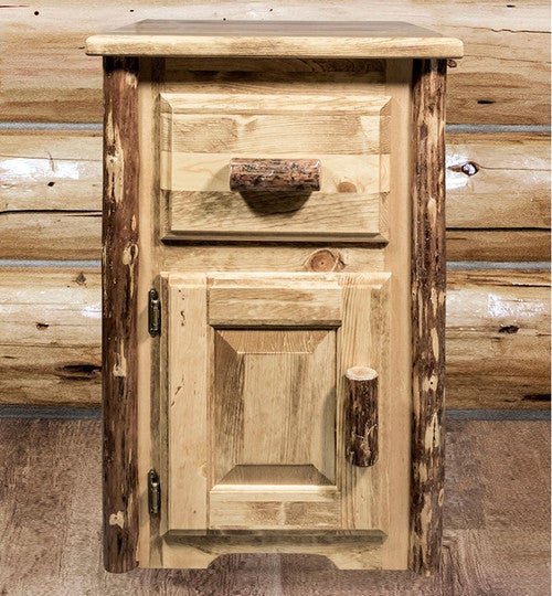 Cascade End Table with Drawer & Door - Left Hinged