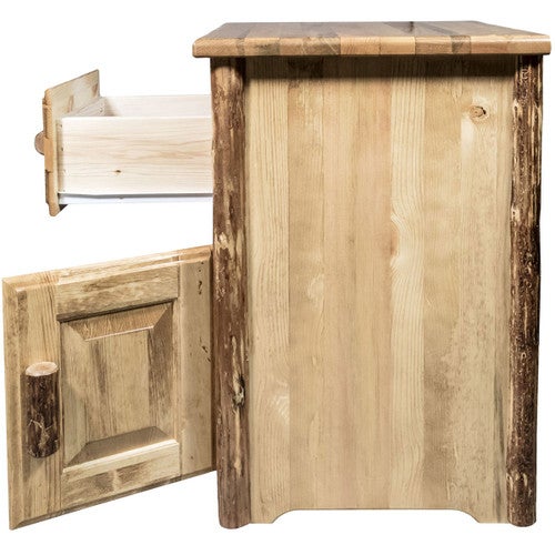 Cascade End Table with Drawer & Door - Right Hinged