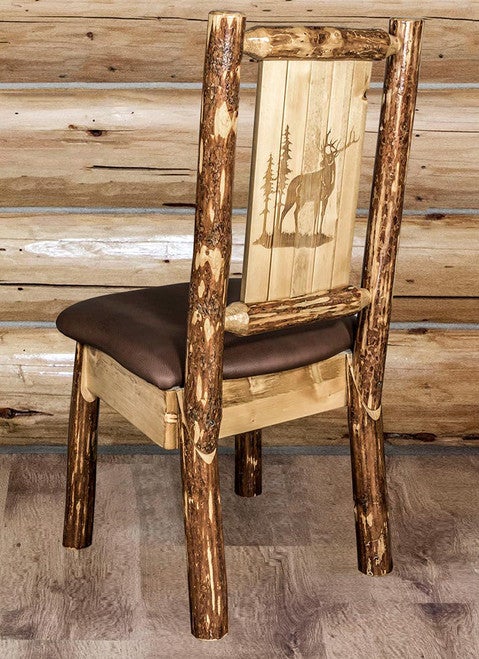 Cascade Side Chair with Saddle Upholstered Seat - Elk