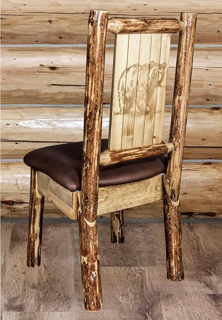 Cascade Side Chair with Saddle Upholstered Seat - Bear