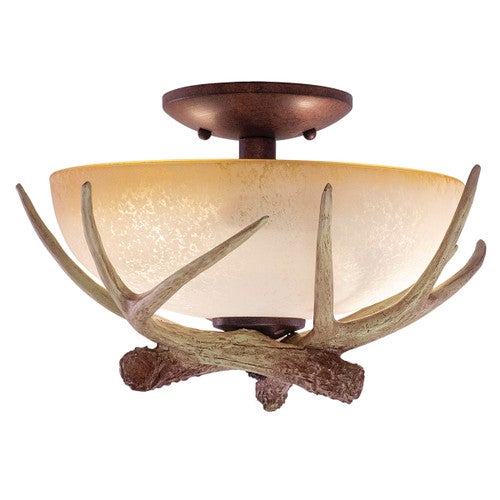Antler Lodge Flush Mount Light