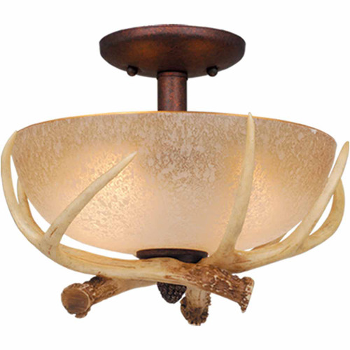 Antler Lodge Flush Mount Light