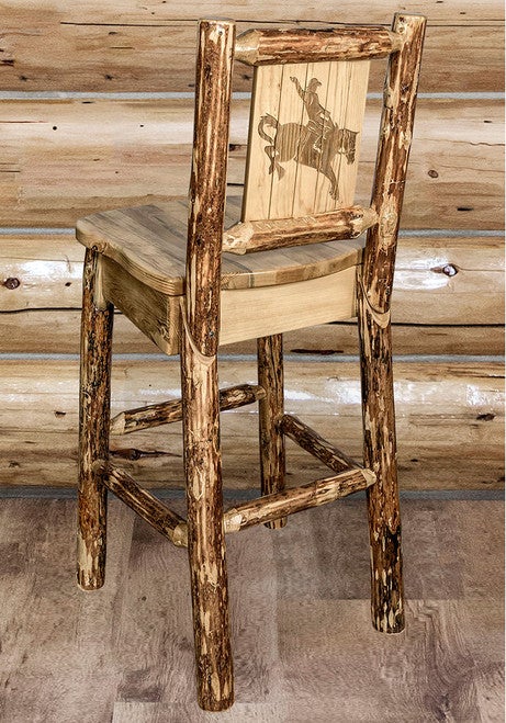 Cascade Counter Stool with Back - Bronc