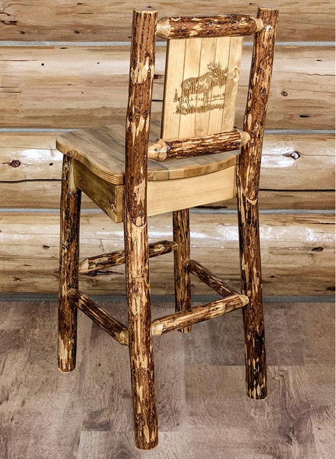 Cascade Barstool with Back - Moose