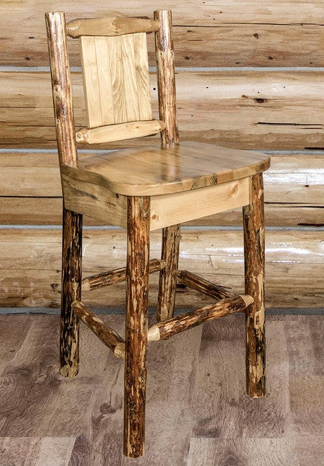 Cascade Barstool with Back - Moose