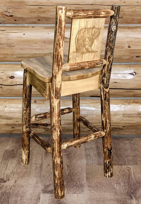 Cascade Counter Stools with Back - Bear