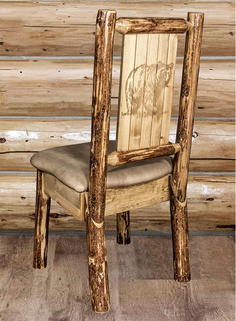 Cascade Side Chair with Buckskin Upholstered Seat - Bear