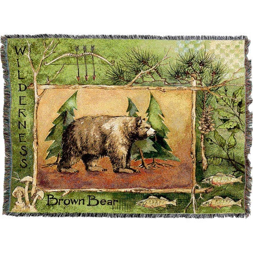 Wilderness Brown Bear Throw