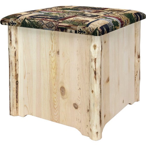 Asheville Ottoman with Storage - Woodland Upholstery