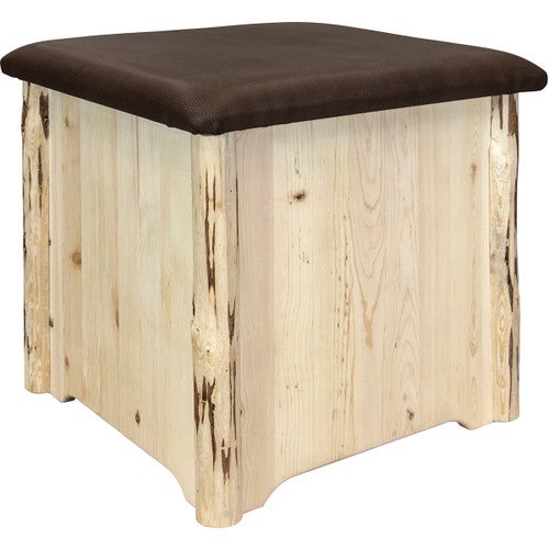 Asheville Ottoman with Storage - Saddle Upholstery