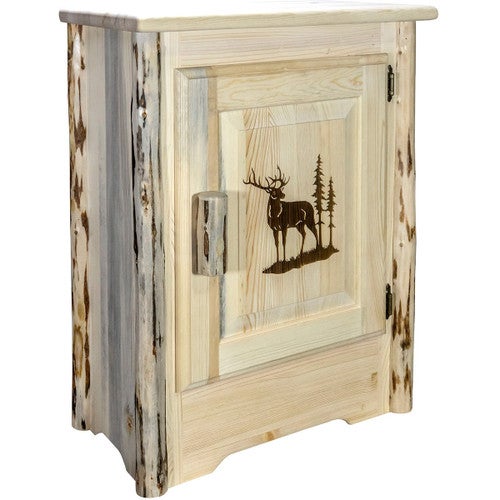 Asheville Accent Cabinet with Elk - Right Hinged