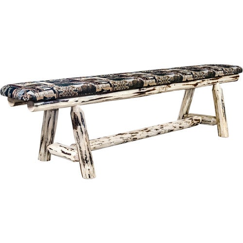 Asheville Plank Bench - 6 Foot - Woodland Upholstery
