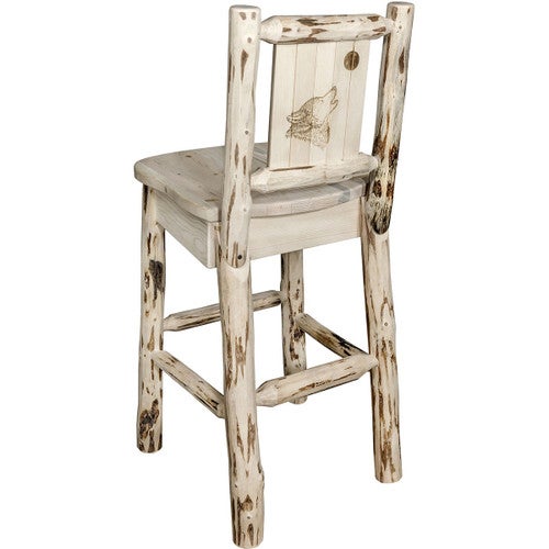 Asheville Counter Stool with Back - Wolf