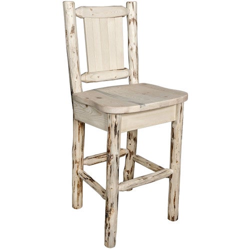 Asheville Barstool with Back - Bear