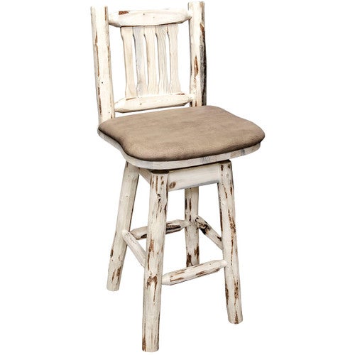 Asheville Swivel Counter Stool - Buckskin Upholstery