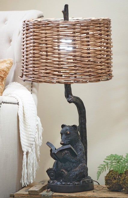 Bear and Book Table Lamps - Set of 2