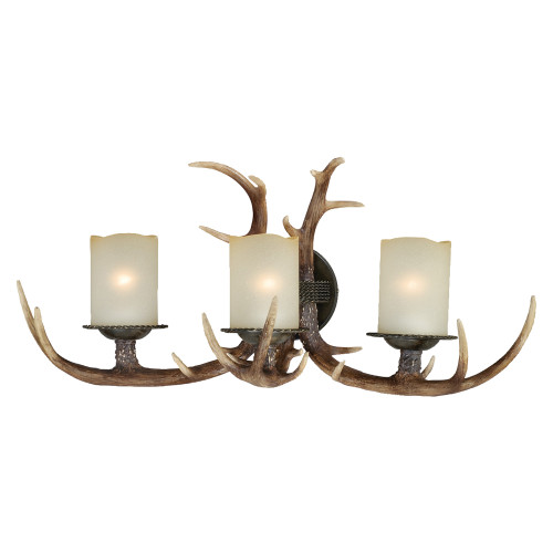 Cast Antler Triple Wall Lamp