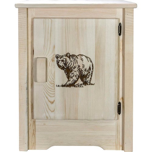 Denver Cabinet with Engraved Bear - Right Hinged