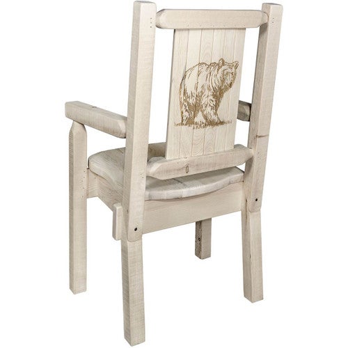 Denver Captain's Chair with Engraved Bear