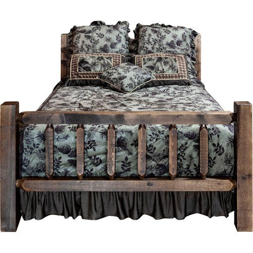 Homestead Cal King Log Bed - Stained & Lacquered