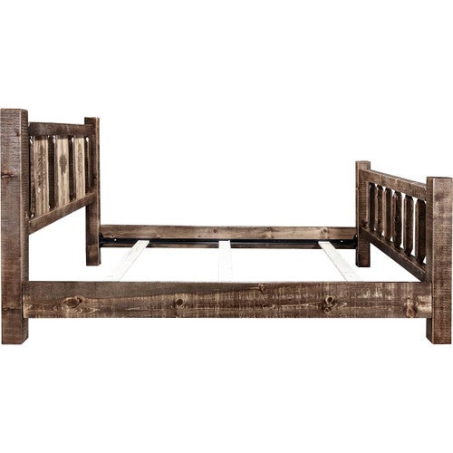 Denver Bed with Engraved Pines - Queen