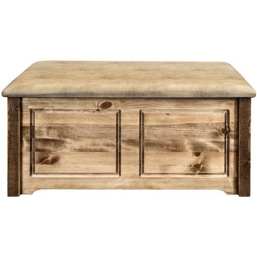 Denver Small Blanket Chest with Buckskin Seat - Stained & Lacquered