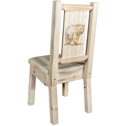Denver Side Chair with Engraved Bear - Lacquered