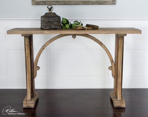 Arched Reclaimed Fir Console Table
