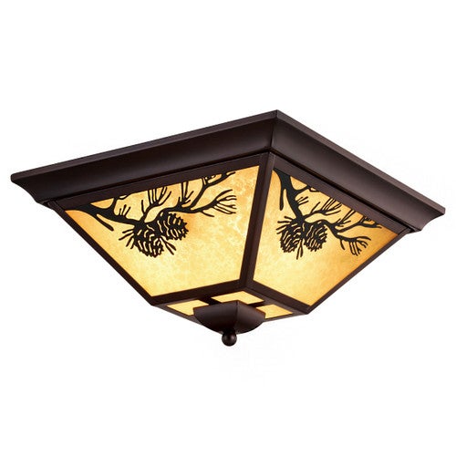 Pinecone Cabin Flush Mount Light