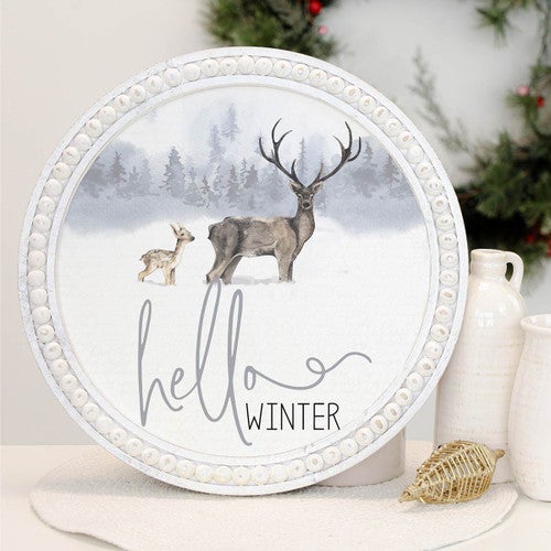 Buck and Baby Winter Wall Art