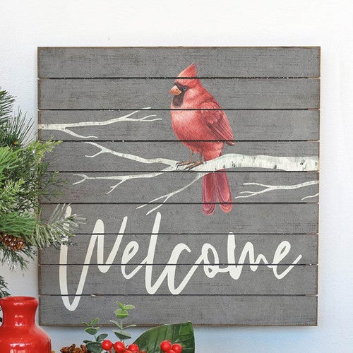 Cardinal Welcome Wall Art