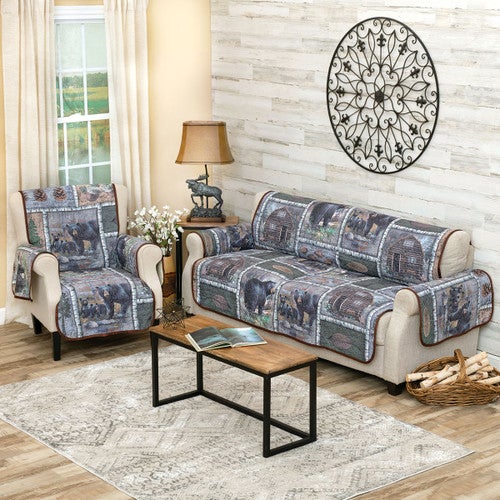 Bear Cabin Scenes Furniture Covers
