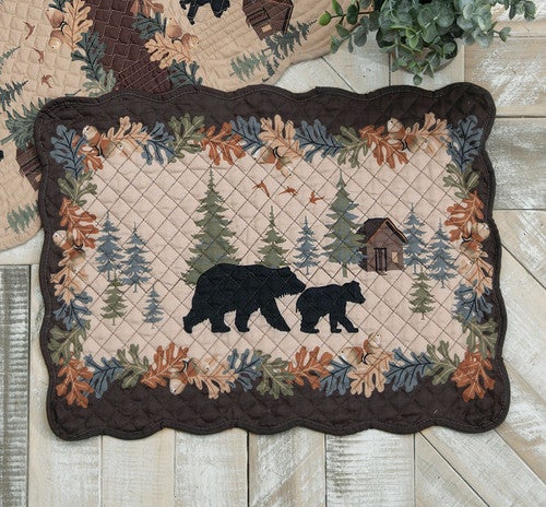 Cozy Cabin Bears Placemat