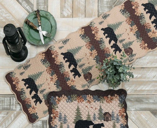 Cozy Cabin Bears Table Runner - CLEARANCE