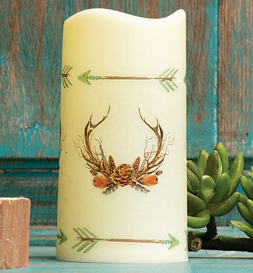 Southwest Visions Antlers LED Candle - CLEARANCE