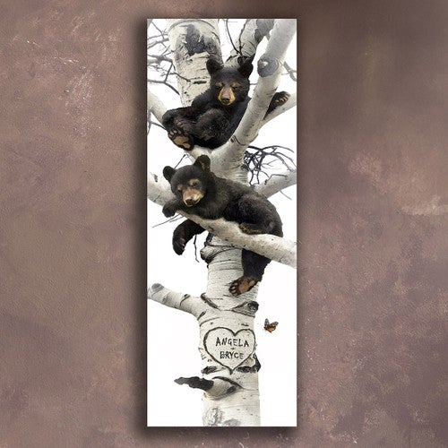 Sleepy Bears Personalized Stretched Canvas - Large
