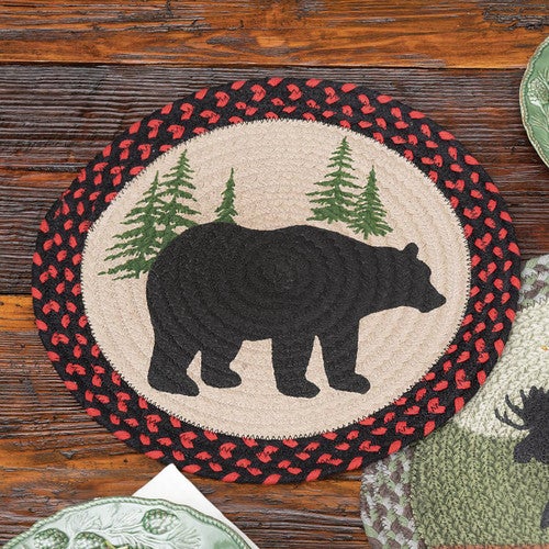 Bear Silhouette Braided Placemat