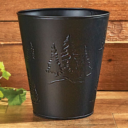 Pine Grove Metal Waste Basket