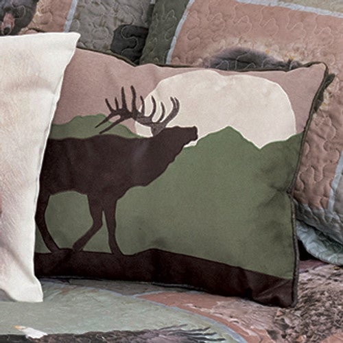 Elk Moonrise Pillow