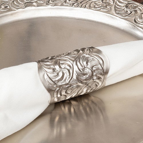 Silver Scrolls Napkin Ring