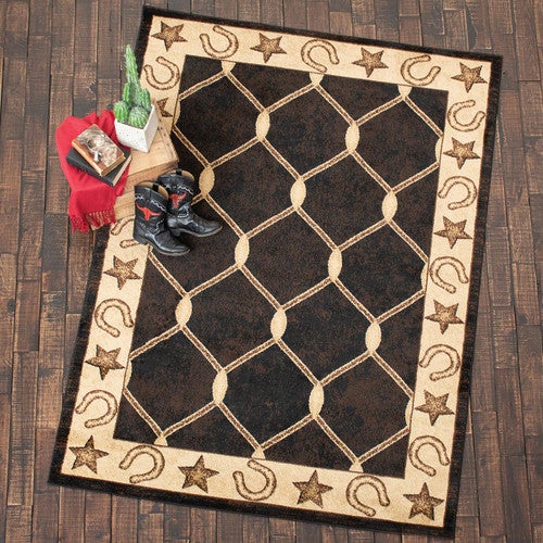 Horseshoe & Star Rug - 2 x 8