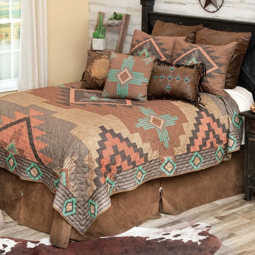 Sierra Crosses Quilt Bed Set - Queen