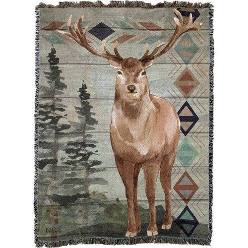 Woodland Forest Deer Throw