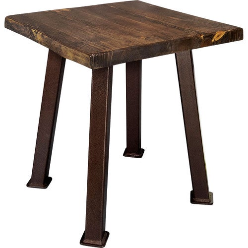 Lima Live Edge End Table with Provincial Stain - Copper Creek Legs