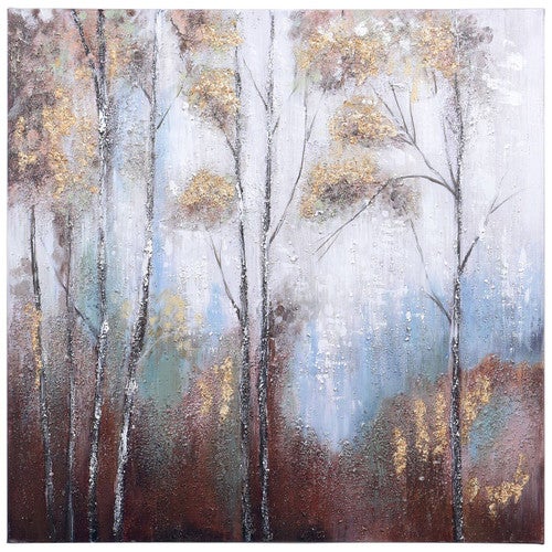 Gilded Birches Hand-Painted Canvas Art - OUT OF STOCK UNTIL 08/18/2025