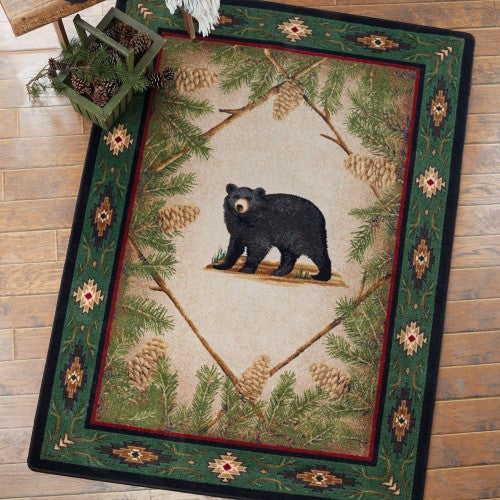Curious Cub Black Bear Rug Collection